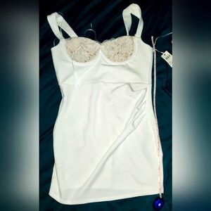 White /beige Windsor dress